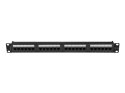LANBERG PATCH PANEL 24 PORT 1U 19" KAT.6A UTP CZARNY PPUA-1024-B