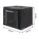 Szafa RACK 19" 9U 600 x 500 x 600 czarna wisząca