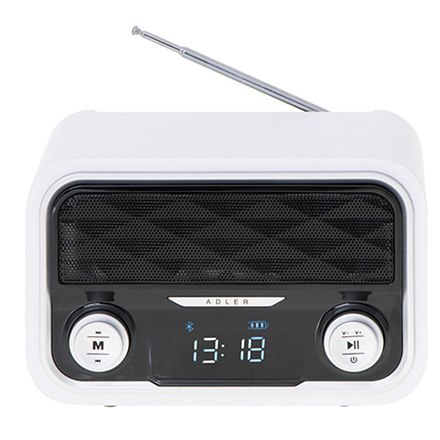 Adler Sp. z o.o. Adler | AD 1185 | Radio Bluetooth | Wejście AUX | Biały