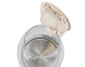 Adler Adler | Czajnik | AD 1283C | Elektryczny | 900 W | 1 L | Szkło/stal nierdzewna | Podstawa obrotowa 360° | Kremowy