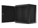 Lanberg WF01-6412-00B Szafa wisząca RACK 19" 12U 600X450 CZARNA DRZWI METALOWE (FLAT PACK)