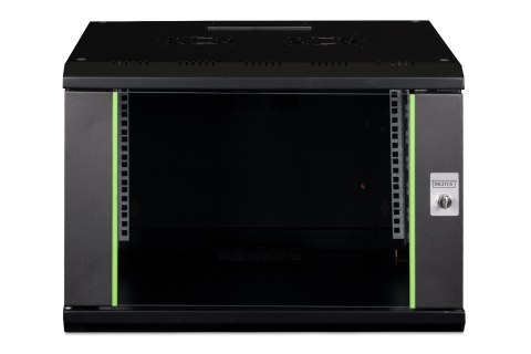 Digitus Szafa sieciowa wisząca Unique 19" 7U rack 600x600, drzwi szyba, czarny, niedzielona, złożona, 100kg
