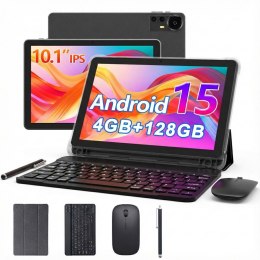 Extralink Tablet CP31 4GB RAM+128GB Czarny | Tablet | Android 15, 2Mpx+8Mpx, 6000mAh, 1280x800px, klawiatura, mysz, rysik