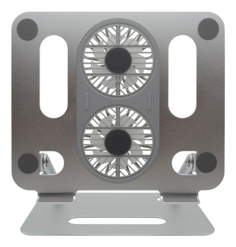 RealPower 495562 stojak na laptop Podstawka na notebooka Stal nierdzewna 43,2 cm (17")