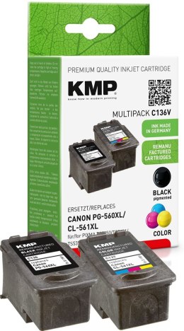KMP 1581,4005 nabój z tuszem 3 szt. Zamiennik Wysoka (XL) wydajność Czarny, Cyjan, Purpurowy, Żółty