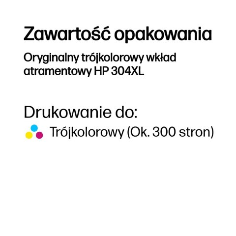 HP 304XL TRI-COLOR ORIGINAL INK/EN/PL/HU/CZ/SL CARTRIDGE