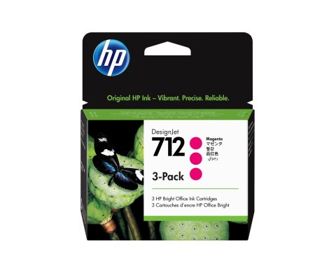 Tusz HP 3ED78A 712 DesignJet 29ml (3szt.) Purpurowy