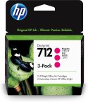 Tusz HP 3ED78A 712 DesignJet 29ml (3szt.) Purpurowy