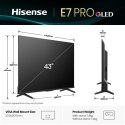 Hisense E7Q PRO 43E7Q PRO 109,2 cm (43") 4K Ultra HD Smart TV Wi-Fi Czarny