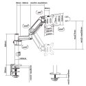 Equip 650132 uchwyt / stojak do monitorów 81,3 cm (32") Biurko Czarny