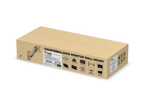 Equip 650136 uchwyt / stojak do monitorów 81,3 cm (32") Ściana Czarny
