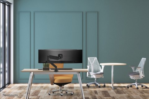Uchwyt biurkowy do monitora Neomounts NM-D775BLACKPLUS 10-49" - sprężyna gazowa - Topfix - ogranicznik 180°