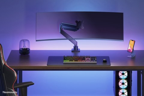 Uchwyt biurkowy do monitora Neomounts NM-D775BLACKPLUS 10-49" - sprężyna gazowa - Topfix - ogranicznik 180°