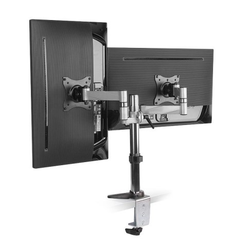 LogiLink BP0077 uchwyt / stojak do monitorów 68,6 cm (27") Biurko Czarny, Stal nierdzewna