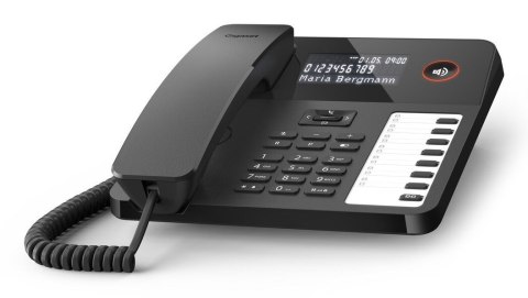 Gigaset DESK 600 Telefon analogowy Nazwa i identyfikacja dzwoniącego Czarny