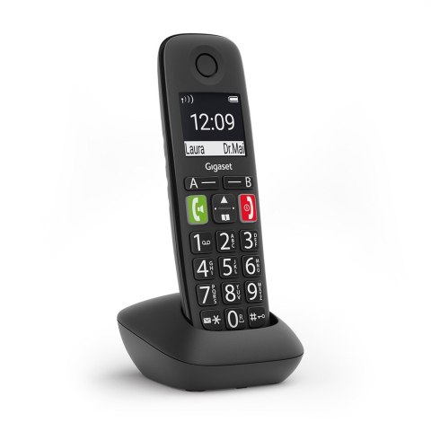 Gigaset E290HX Telefon analogowy/DECT Nazwa i identyfikacja dzwoniącego Czarny