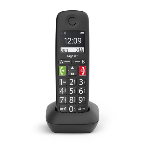 Gigaset E290HX Telefon analogowy/DECT Nazwa i identyfikacja dzwoniącego Czarny