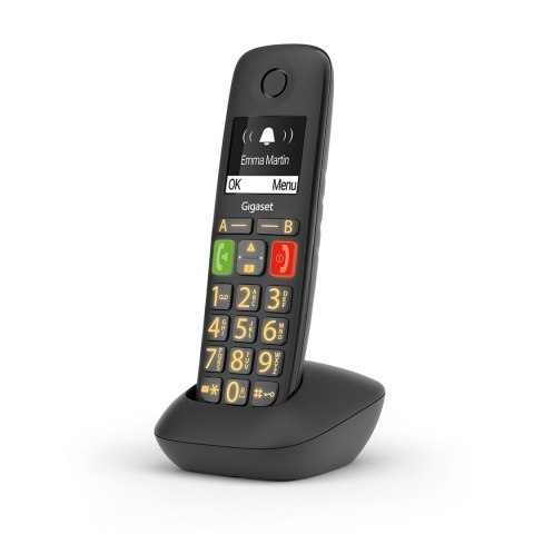 Gigaset E290HX Telefon analogowy/DECT Nazwa i identyfikacja dzwoniącego Czarny