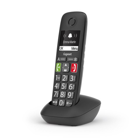 Gigaset E290HX Telefon analogowy/DECT Nazwa i identyfikacja dzwoniącego Czarny