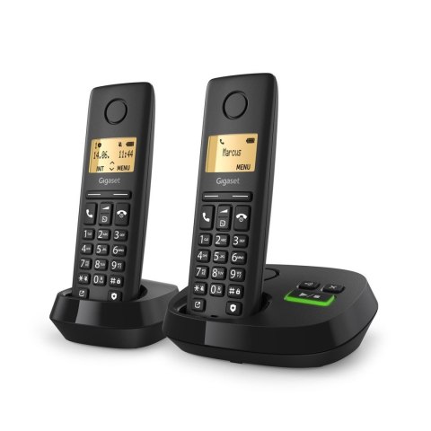 Gigaset PURE 100A Duo - Telefon bezprzewodowy - Automatyczna sekretarka z ID dzwoniącego - ECO DECT/GAP - + Dodatkowa słuchawka