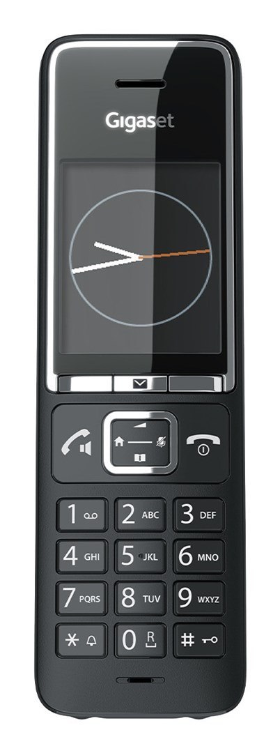 Telefon Gigaset E560 z systemem DECT, identyfikacja dzwoniącego, Czarny, Srebrny