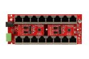 Extralink Gigabit PoE Injector 8 Portowy Aktywny, 8 portów Gigabit 802.3at/af, Mode A