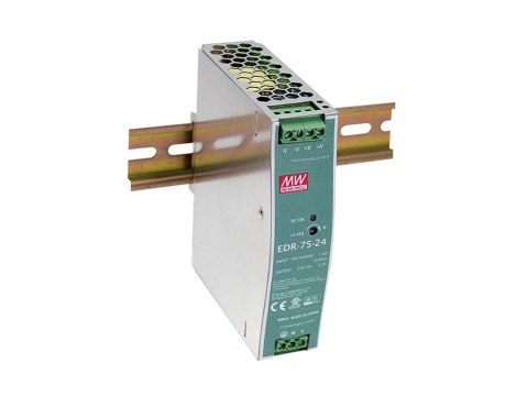 Zasilacz przemysłowy LevelOne 48VDC/ 75W+szyna DIN srebrny