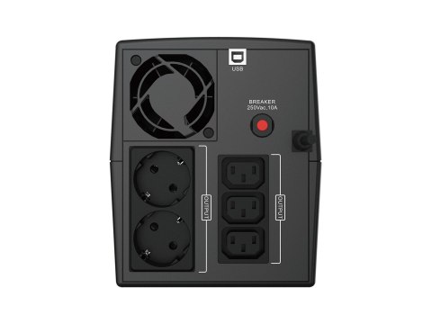 Conceptronic ZEUS 1200VA 720W UPS - IEC + schuko socket - Line-Interactive - 1200 VA - 720 W - 220 V - 240 V - 220 V
