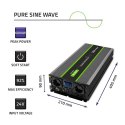Przetwornica napięcia Monolith 3000W 6000W 24V na 230V Czysty Sinus LCD