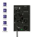 Qoltec 53042 zasilacz UPS Podwójnej konwersji (online) 1 kVA 800 W 2 x gniazdo sieciowe