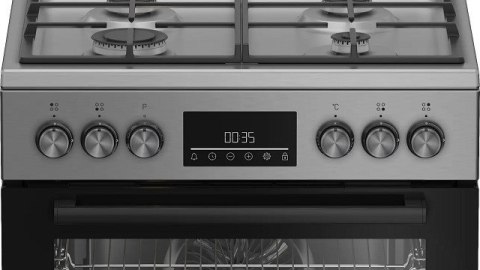 Kuchnia gazowo-elektryczna BEKO FBM62330GXTN | 60 cm | termoobieg | grill | inox