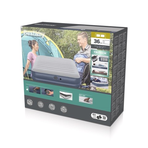 Bestway 6716T dmuchany materac Podwójny materac Niebieski, Szary
