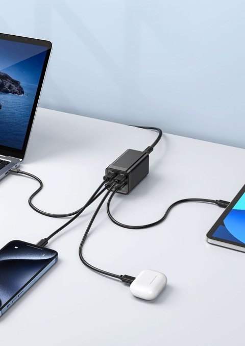 ESTUFF ES635200 ładowarka do urządzeń przenośnych Laptop Czarny Prąd przemienny Szybkie ładowanie Wewnętrzna