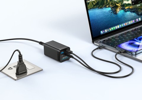 ESTUFF ES635200 ładowarka do urządzeń przenośnych Laptop Czarny Prąd przemienny Szybkie ładowanie Wewnętrzna