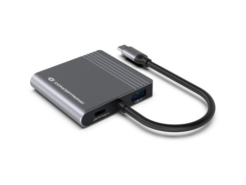 Conceptronic DONN13G stacja dokująca Przewodowa USB 3.2 Gen 1 (3.1 Gen 1) Type-C Szary