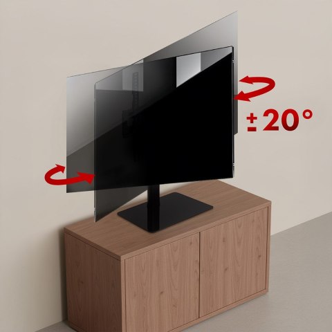 MACLEAN UNIWERSALNY STOJAK DO TV NA SZAFKĘ, , PODSTAWKA, MAX. 35 KG, OBRÓT 20 STOPNI, DLA TV 32-55" MC-132