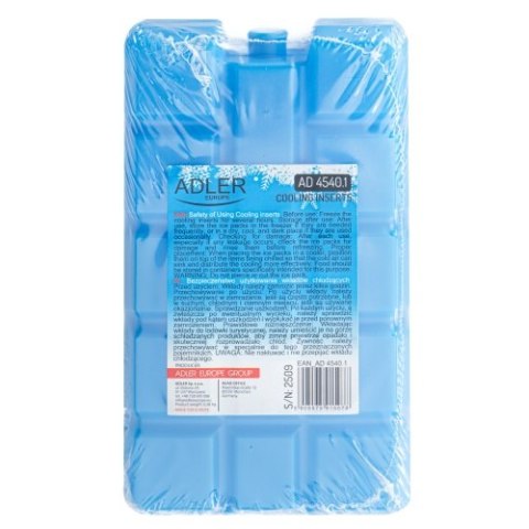 AD 4540.1 Wkład chłodzący 400 ml do torby termicznej i lodówki turystycznej, kompaktowy ice pack,