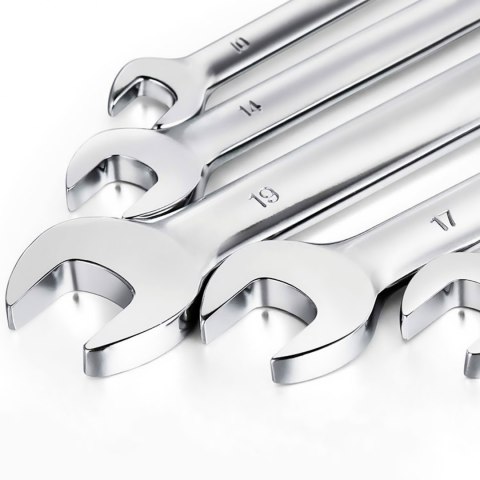 Klucze płasko-oczkowe 8-24mm płaskie 8 elementów zestaw