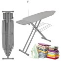 Large ironing board, heat reflect, adjustable stable shelf, 122x38cm