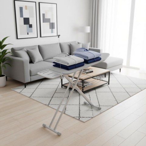 Large ironing board, heat reflect, adjustable stable shelf, 122x38cm