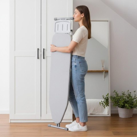 Large ironing board, heat reflect, adjustable stable shelf, 122x38cm