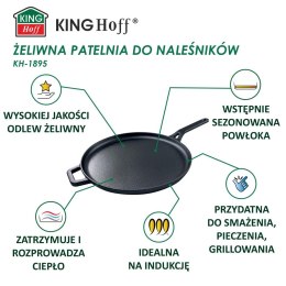 Żeliwna patelnia do naleśników, śr.29cm, kinghoff, kh-1895