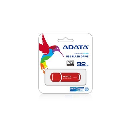 ADATA ADATA | UV150 | 32 GB | USB 3.0 | Czerwony - Pamięć USB 3.0 o Pojemności 32 GB z Gwarancją 24 Miesiące