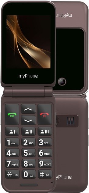 MyPhone MyPhone Harmony LTE Praline Collection | Brown | 2.8+1.44 " | IPS | 48 MB | 128 MB | Single SIM | MicroSD | 3G | Bluetooth | 5.1