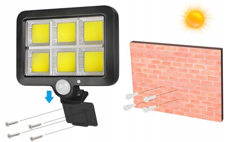 ND41_dS_59222 Lampa solarna 120 COB LED z kablem 5m R2