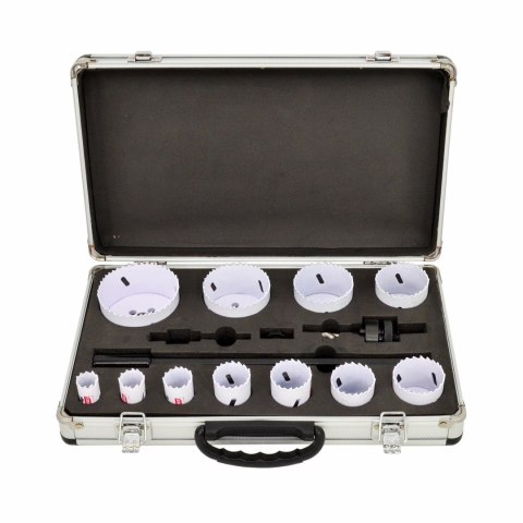 AWTOOLS OTWORNICE BIMETALOWE KPL. 19-76mm 15 elem. BLACK LINE WALIZKA METALOWA