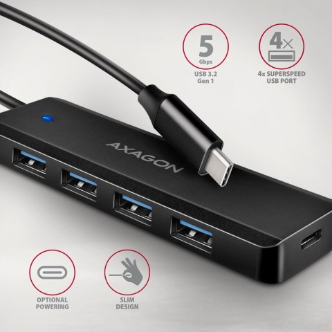 AXAGON AXAGON Travel four-port USB-C 5Gbps hub | HUE-C1C