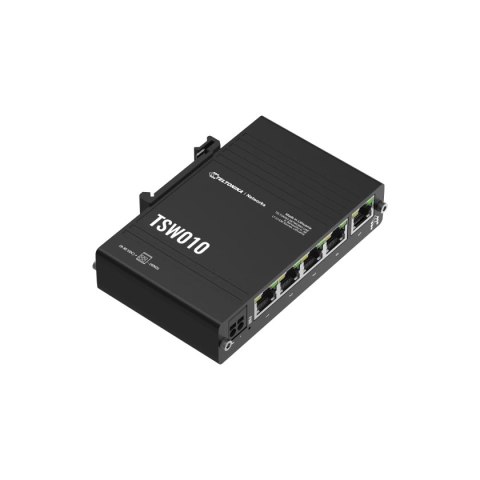 Teltonika Przełącznik Ethernet Teltonika | TSW010 | Niezarządzany | Do montażu na ścianie | Porty 10/100 Mb/s (RJ-45) ilość 5