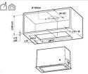 Okap do zabudowy ELICA LANE 52 cm | sterowanie dotykowe | LED | czarny
