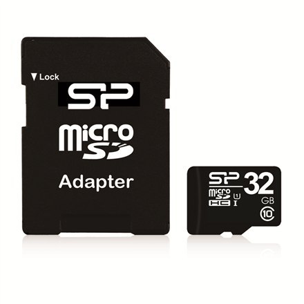 Silicon Power Karta pamięci Silicon Power microSDHC 32GB Class 10 + ADAPTER microSD-SD (SP032GBSTH010V10SP)